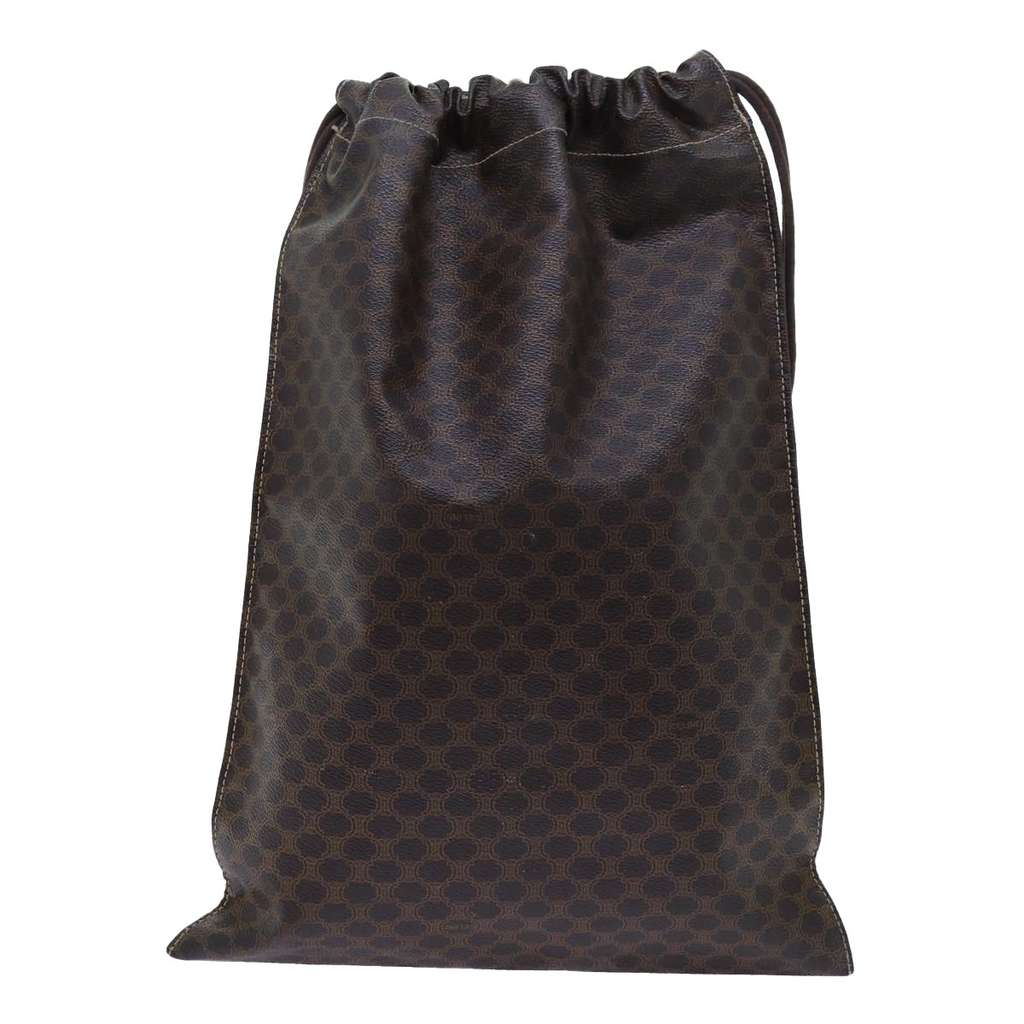 Celine Triomphe Drawstring Bucket Bag Brown Good condition - Back View