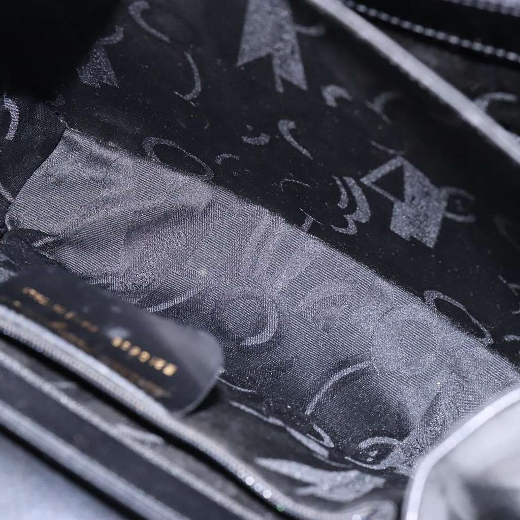 Salvatore Ferragamo Gancini Convertible Top Handle Bag Black Leather Good condition - Box View