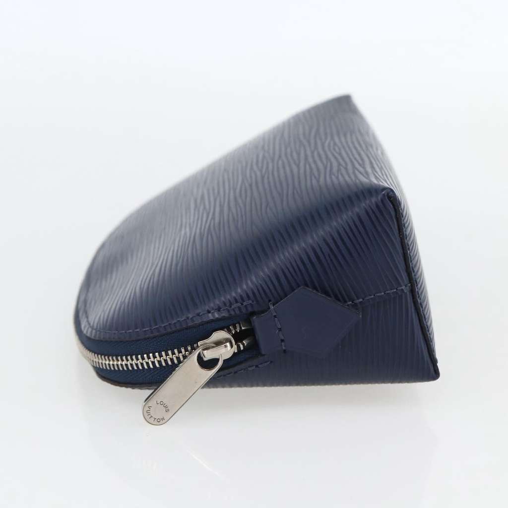 Louis Vuitton Cosmetic Pouch Blue Leather Good condition - Inside View