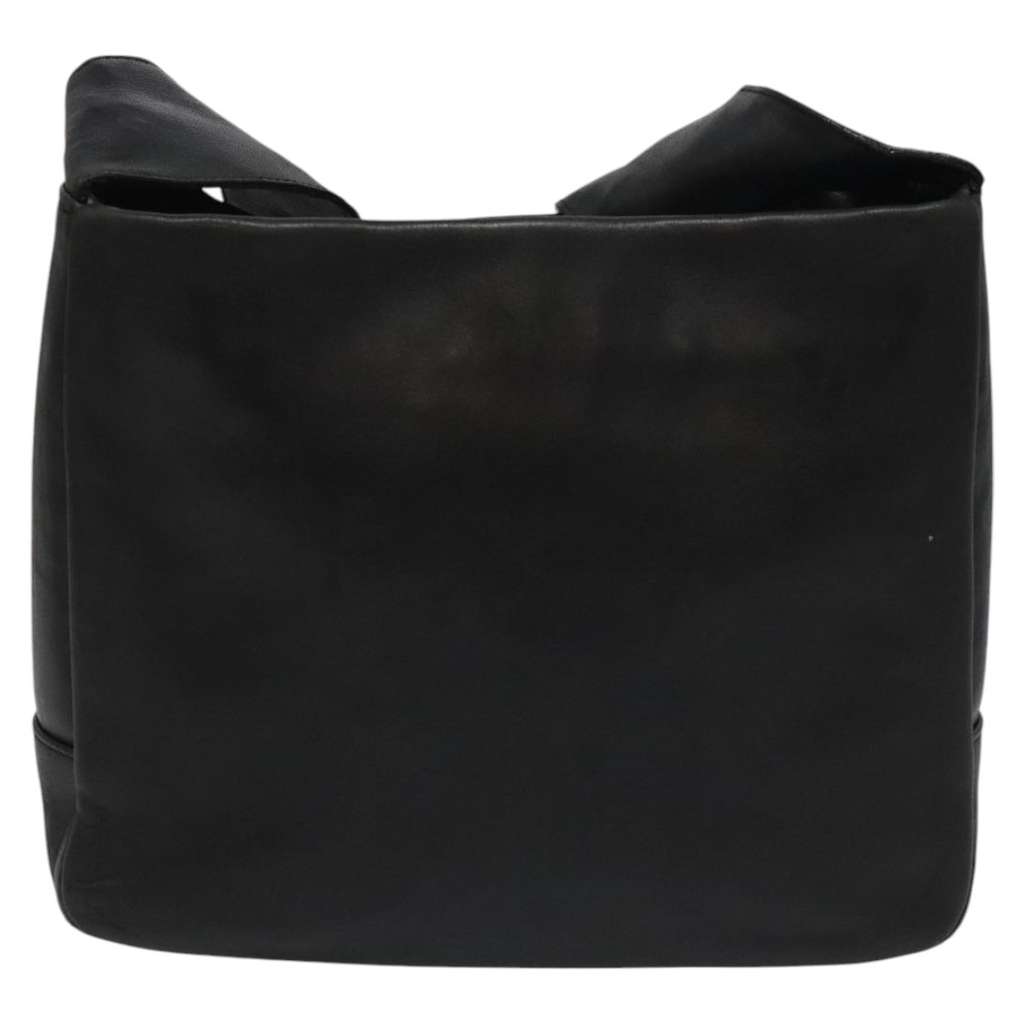 Salvatore Ferragamo Gancini Shoulder Bag Black Leather Good condition - Back View