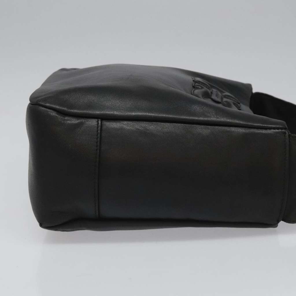 Salvatore Ferragamo Gancini Shoulder Bag Black Leather Good condition - Inside View
