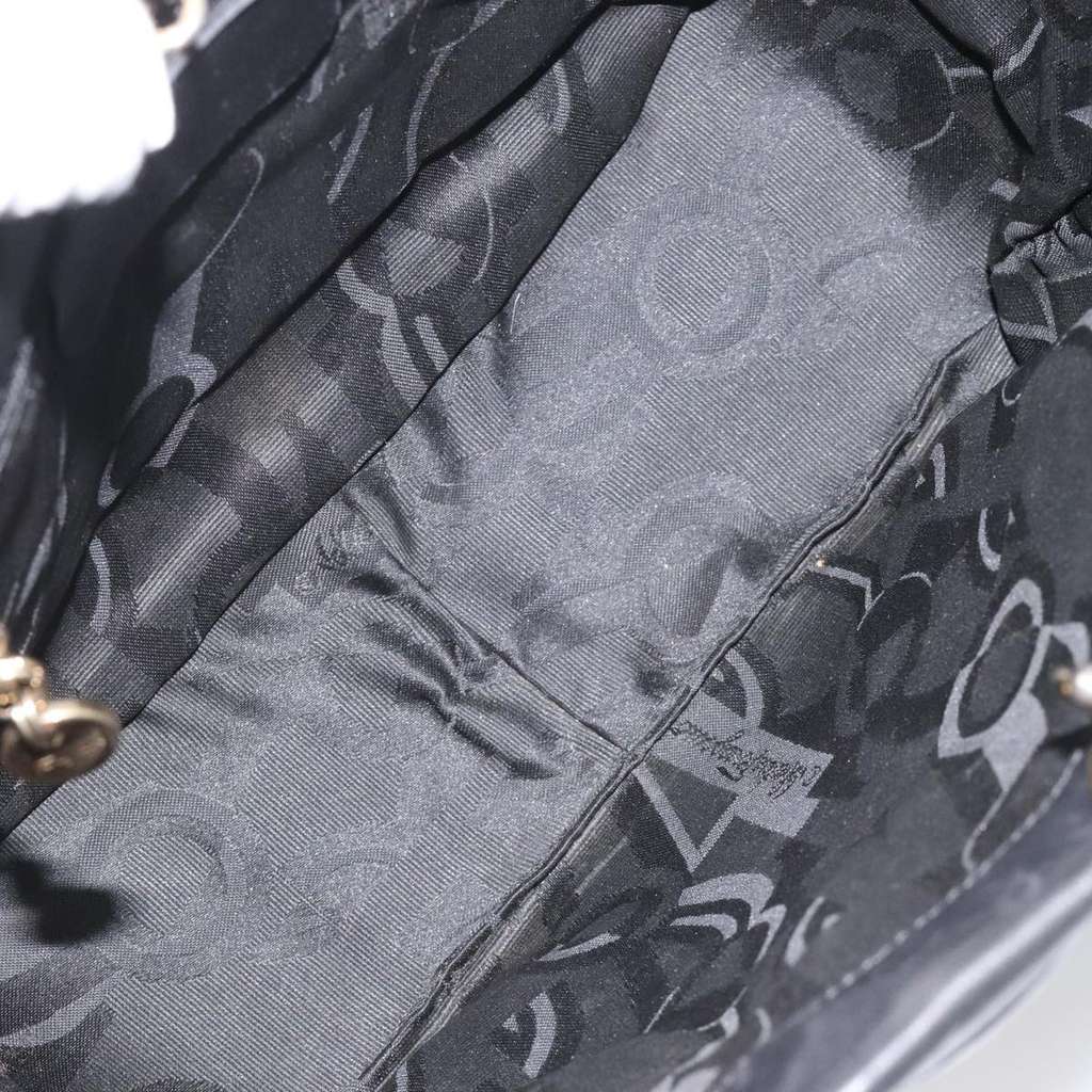 Salvatore Ferragamo Gancini Shoulder Bag Black Leather Good condition - Box View