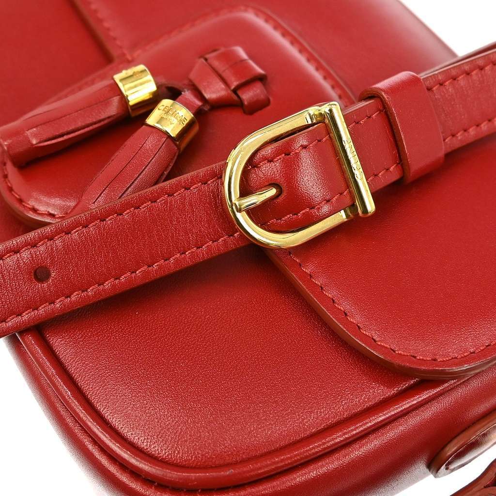 Celine Tassels Bag Red Leather Good condition - Box View