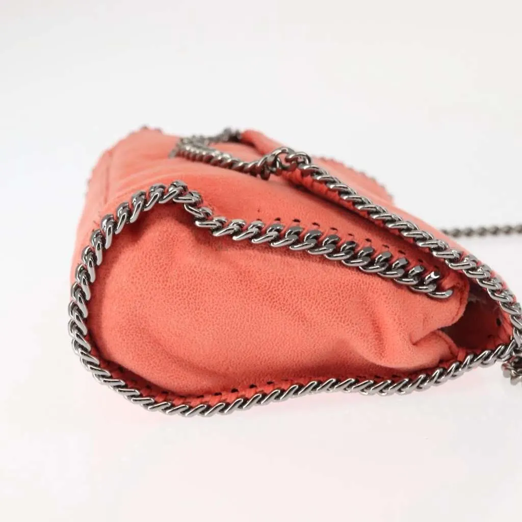 Stella Mccartney Falabella Fold Over Crossbody Bag Orange Suede Very good - Inside View