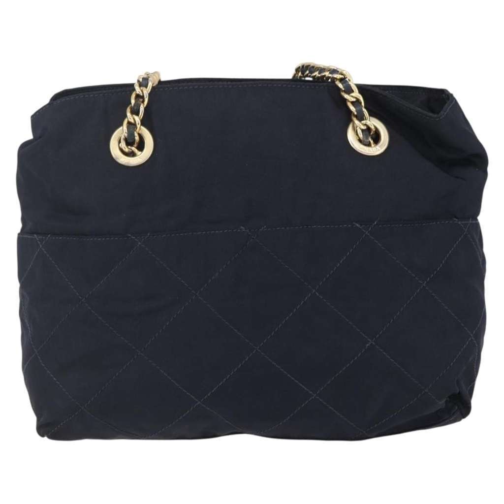 Prada Re-Edition 1995 Chain Tote Navy Good condition - Back View