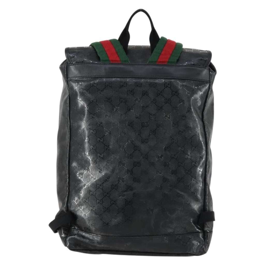 Gucci Buckle Backpack Black Canvas Good condition - Back View