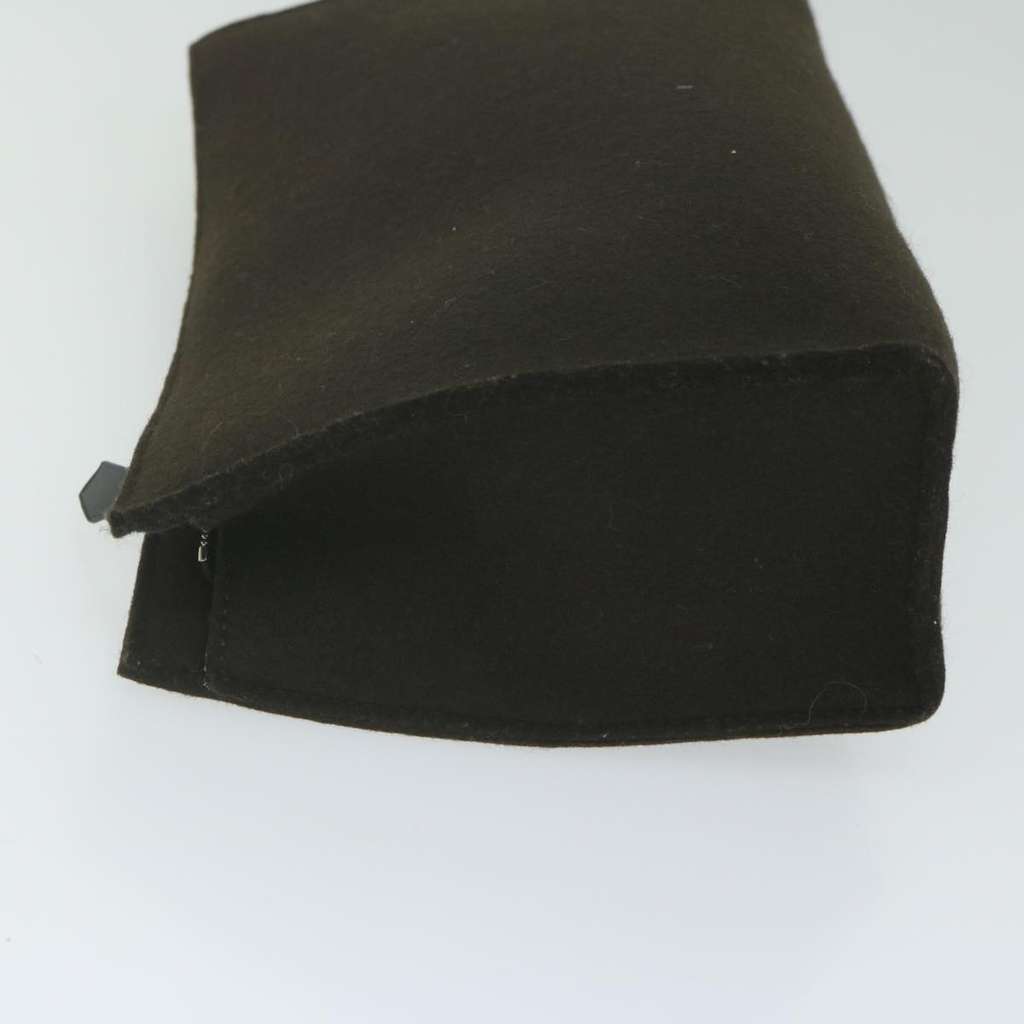 Hermès Vintage Clutch Brown Wool Good condition - Model View