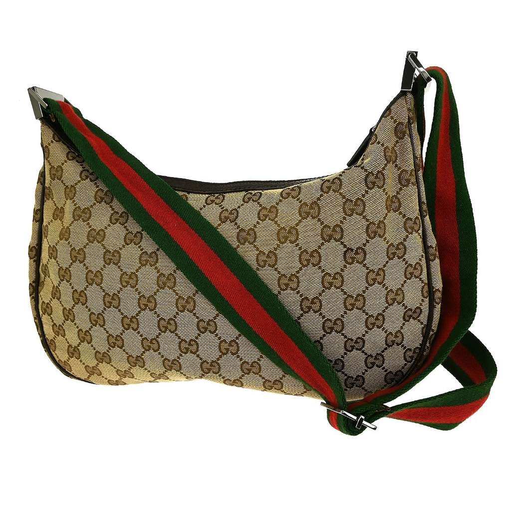 Gucci Vintage Ophidia Shoulder Bag Brown Canvas Good condition - Back View