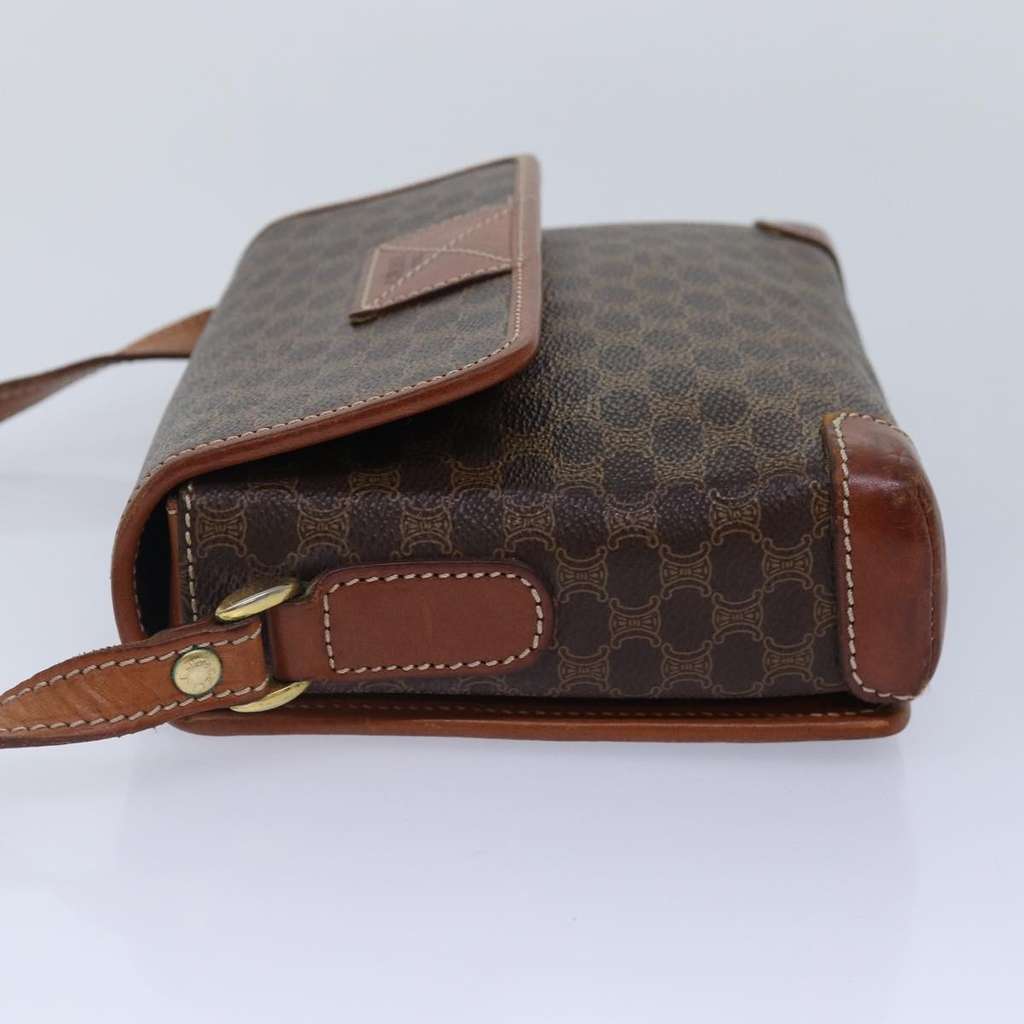 Celine Vintage Macadam Shoulder Bag Brown Canvas Good condition - Inside View