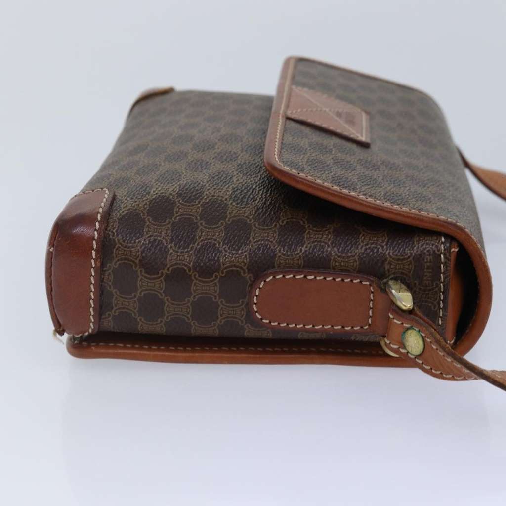 Celine Vintage Macadam Shoulder Bag Brown Canvas Good condition - Model View