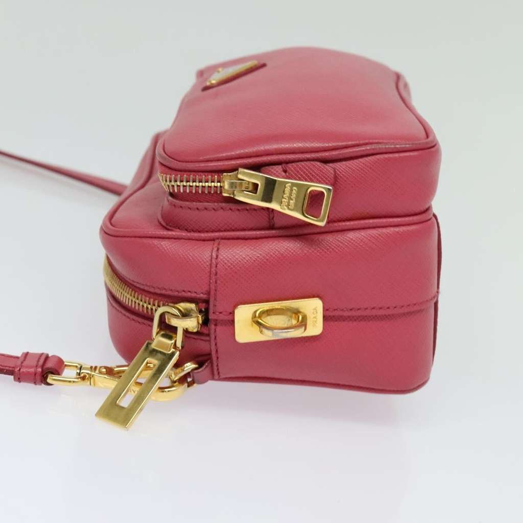 Prada Front Pocket Crossbody Bag Pink Leather Good condition - Inside View