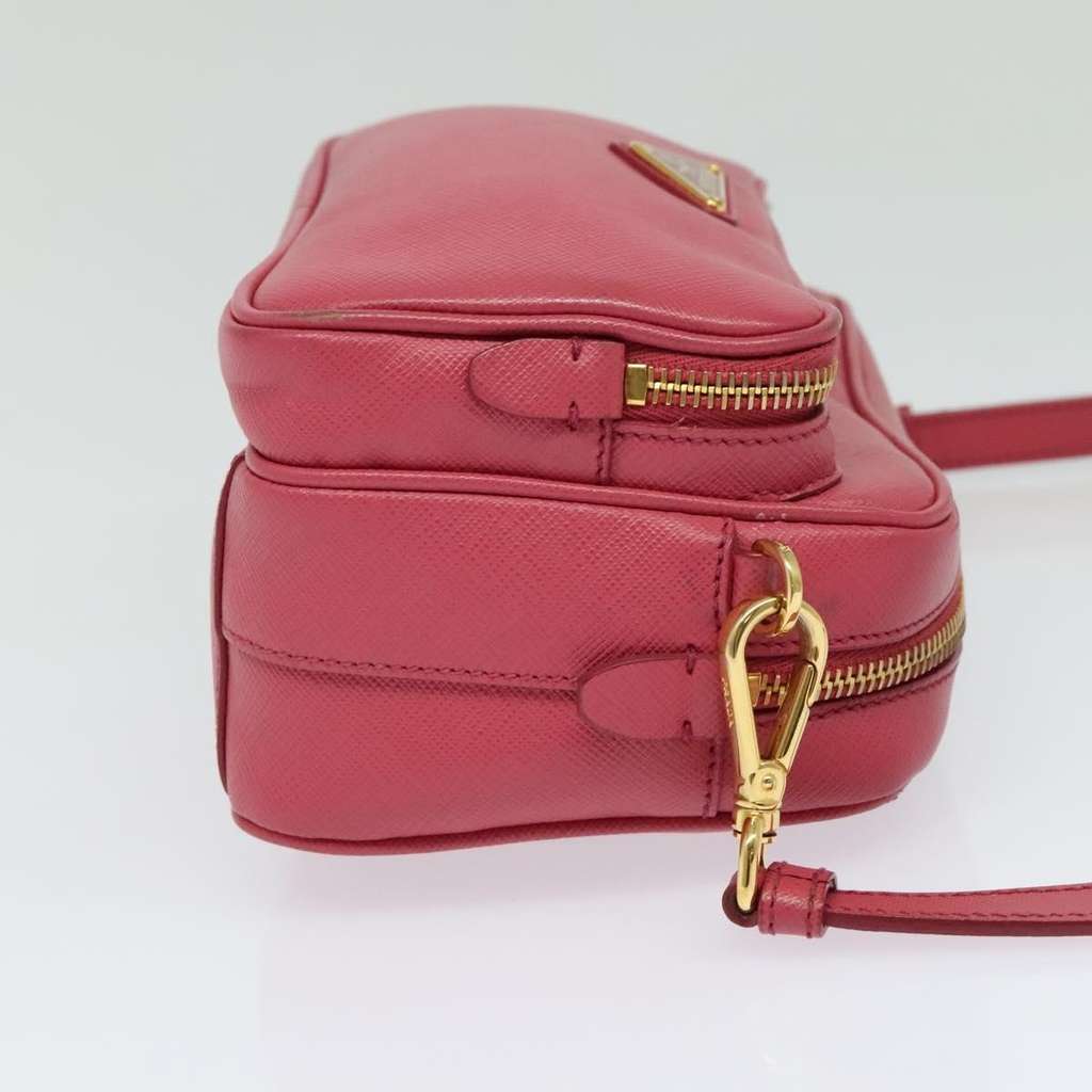Prada Front Pocket Crossbody Bag Pink Leather Good condition - Model View
