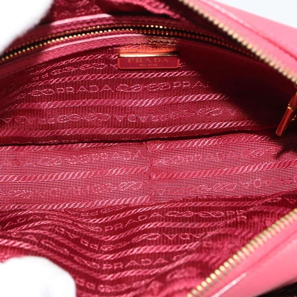 Prada Front Pocket Crossbody Bag Pink Leather Good condition - Box View