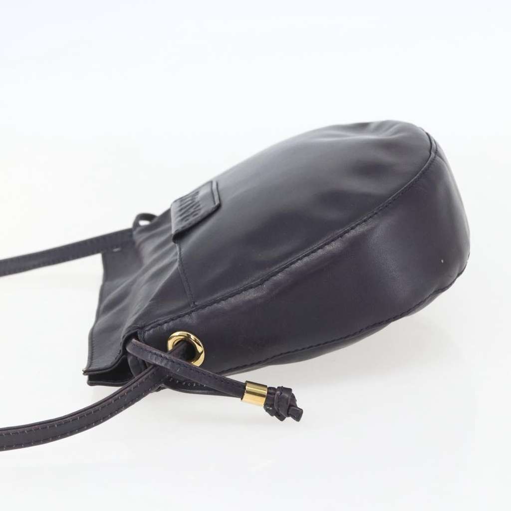 Bally Vintage Shoulder Bag Purple Leather Good condition - Inside View