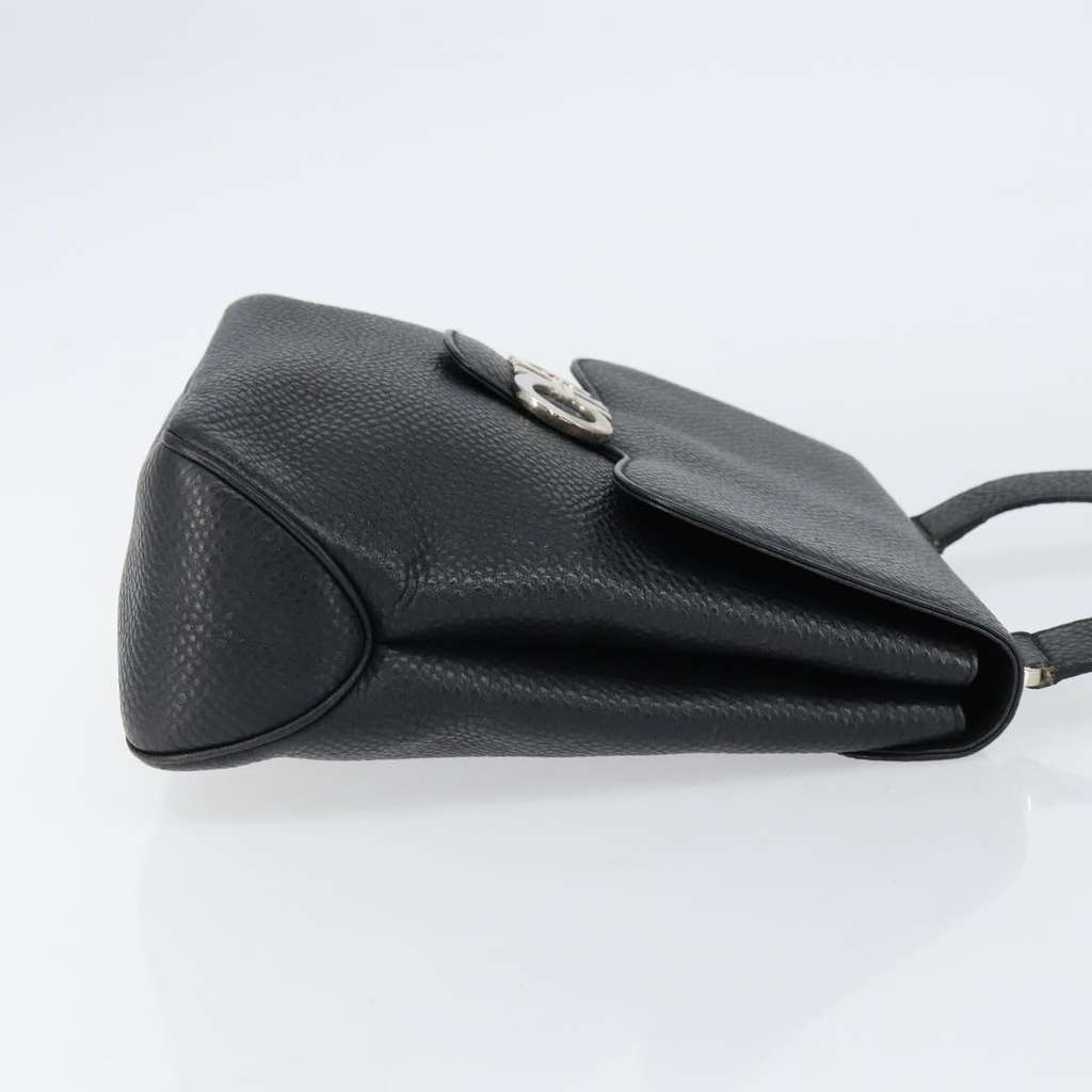 Salvatore Ferragamo Gancini Shoulder Bag Black Leather Good condition - Inside View