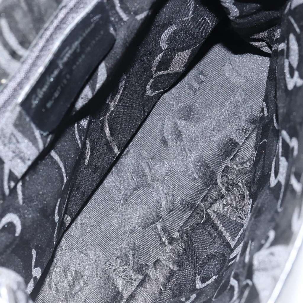 Salvatore Ferragamo Gancini Shoulder Bag Black Leather Good condition - Box View