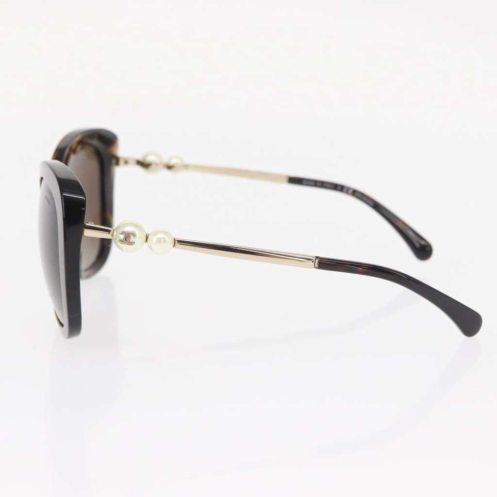 Chanel Logo CC Sunglasses Brown Plastic Good condition - Inside View