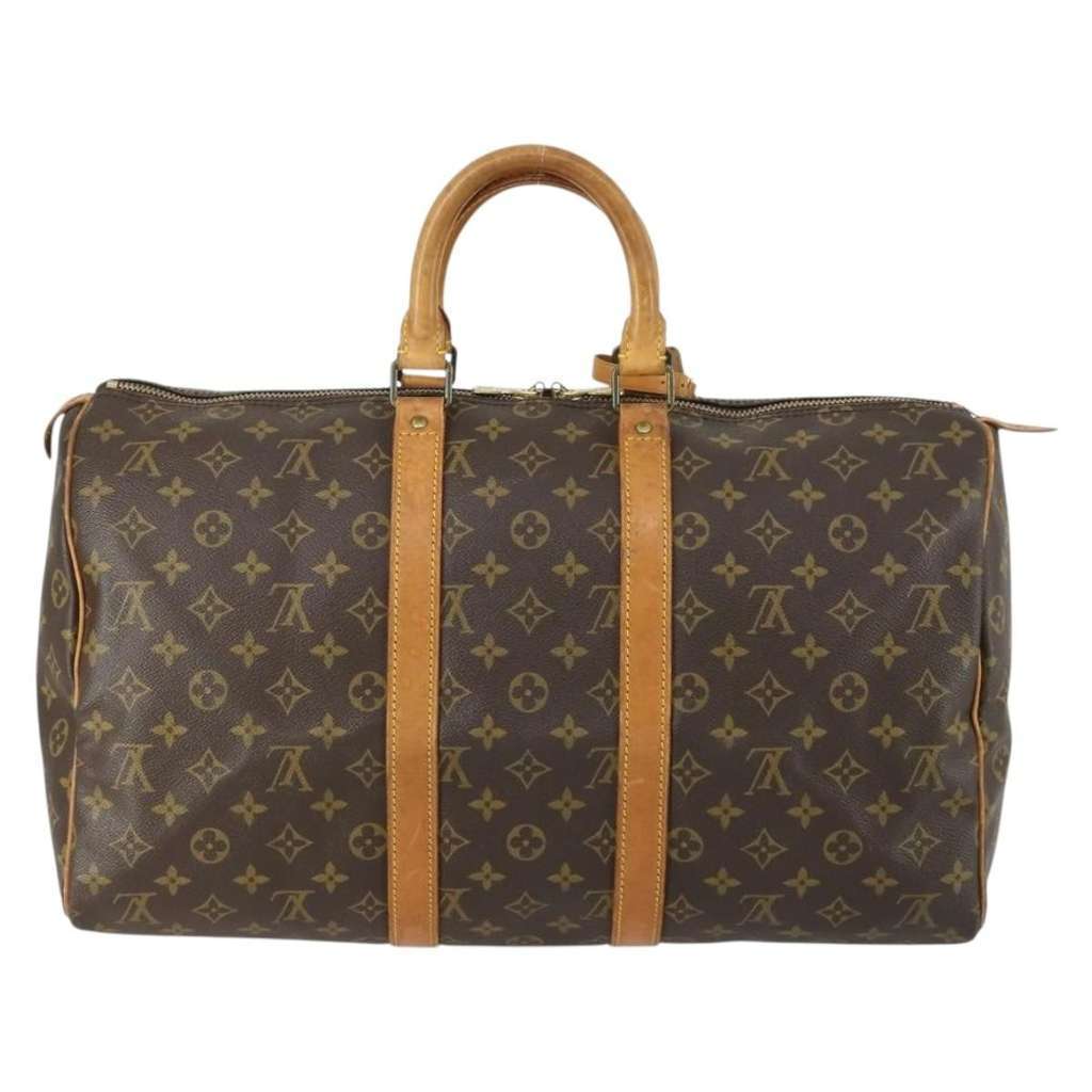 Louis Vuitton Keepall Bag Brown Canvas Fair condition - Back View