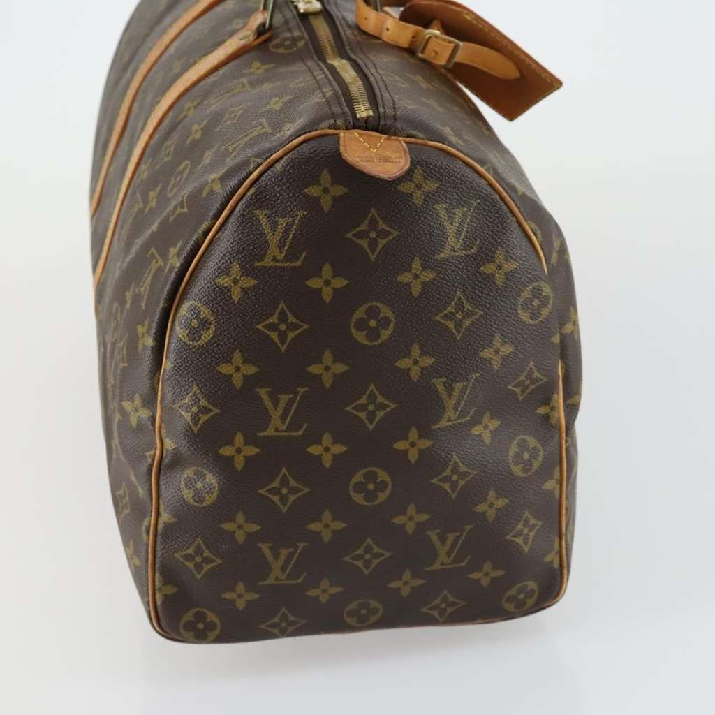 Louis Vuitton Keepall Bag Brown Canvas Fair condition - Model View