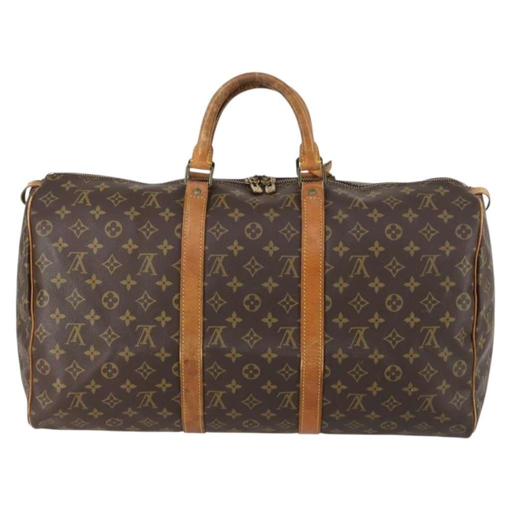 Louis Vuitton Keepall Bag Brown Canvas Good condition - Back View