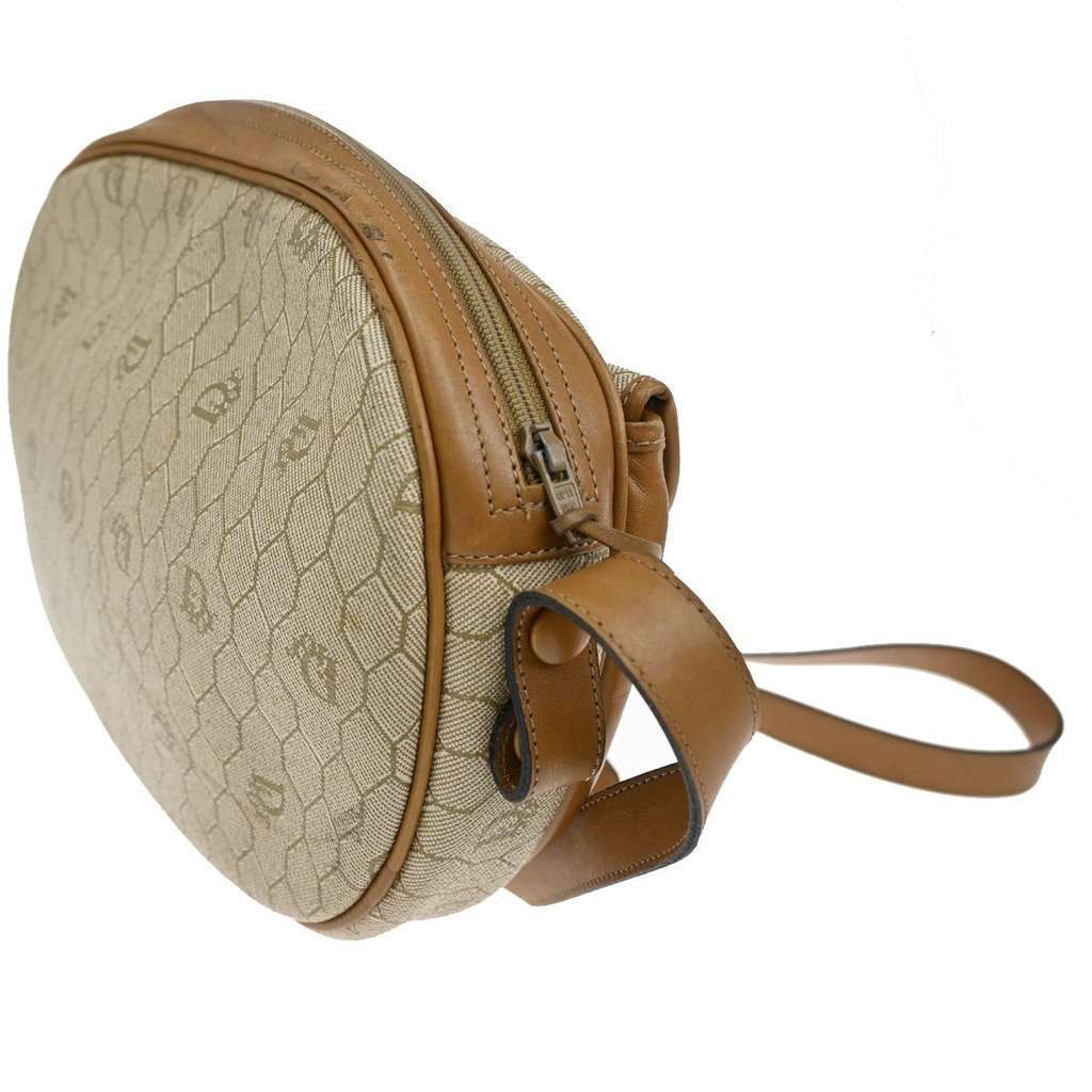 Christian Dior Vintage Honeycomb Shoulder Bag Beige Canvas Good condition - Model View