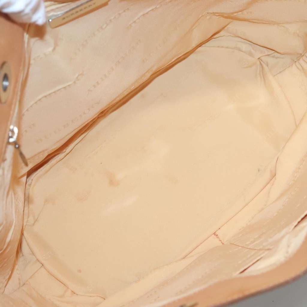 Burberry Nova check Shoulder bag Ecru Canvas Good condition - Box View