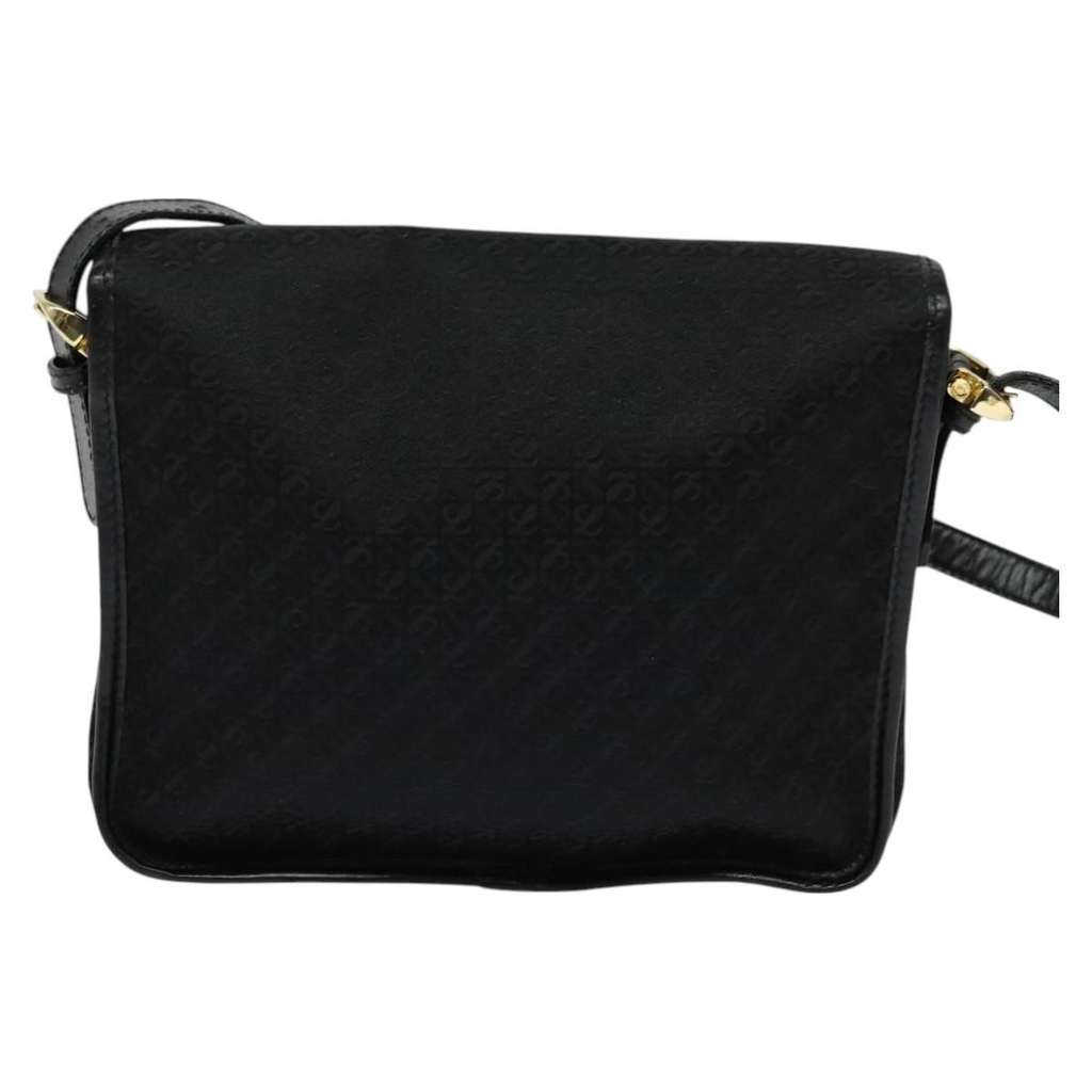 Loewe Flap Messenger Bag Black Canvas Good condition - Back View