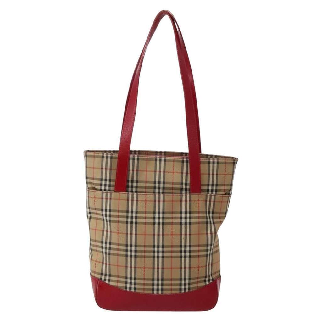 Burberry Nova Check Tote Beige Canvas Good condition - Back View