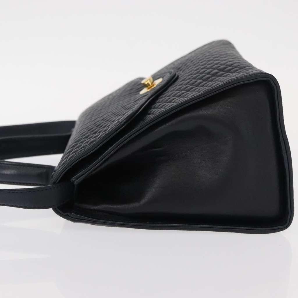 Bally Vintage Handbag Navy Leather Good condition - Model View