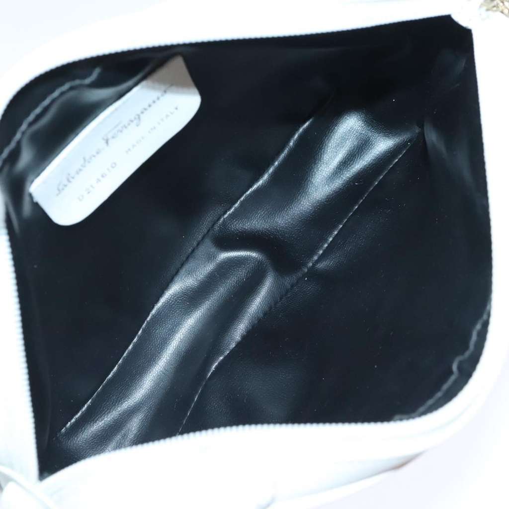 Salvatore Ferragamo Gancini Crossbody Bag Gold Leather Good condition - Box View