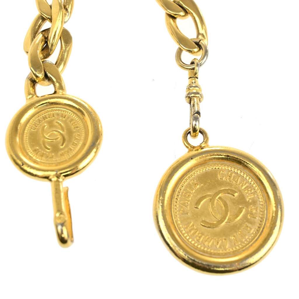 Chanel CC Logo Elastic Belt Gold Good condition - Inside View