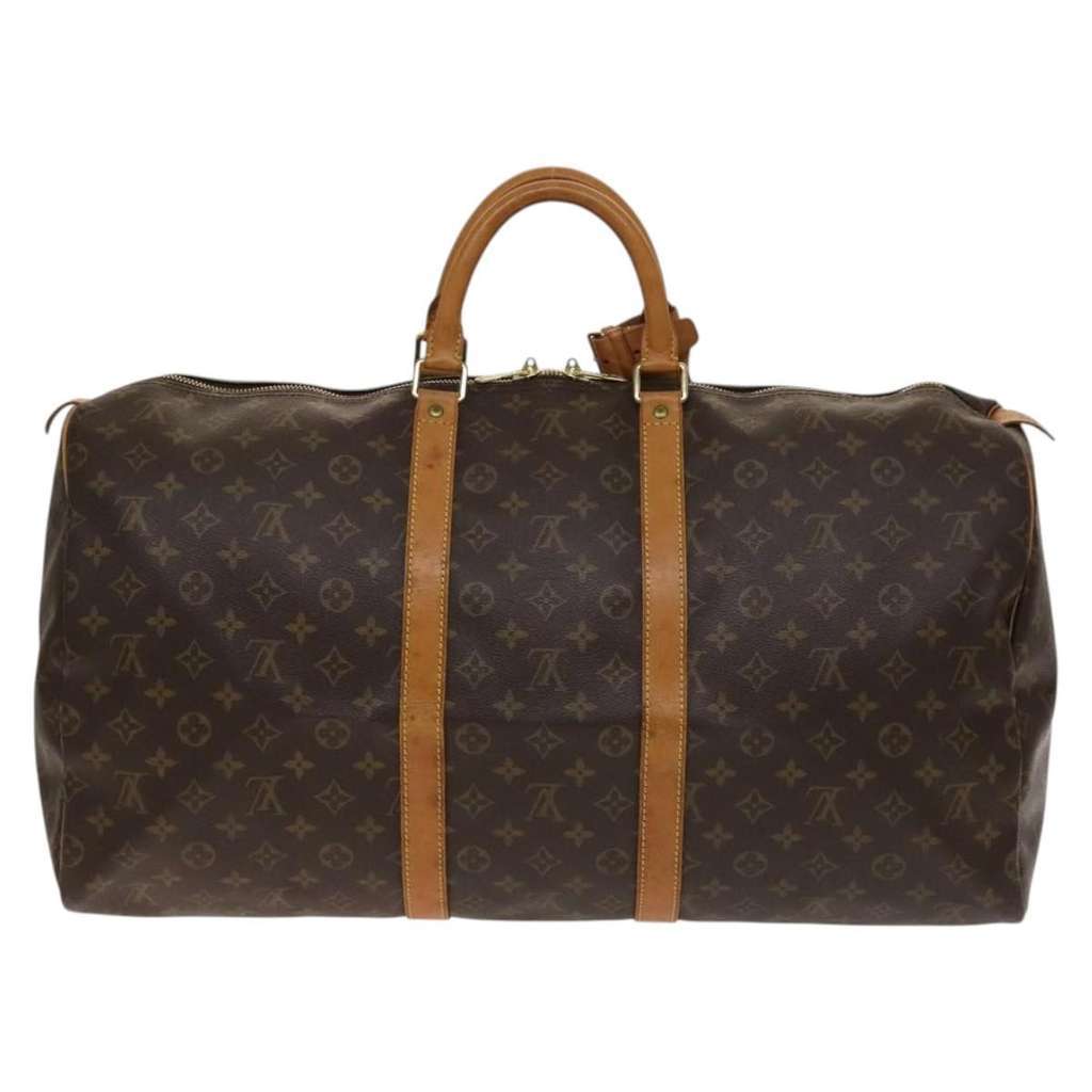 Louis Vuitton Keepall Bag Brown Canvas Fair condition - Back View