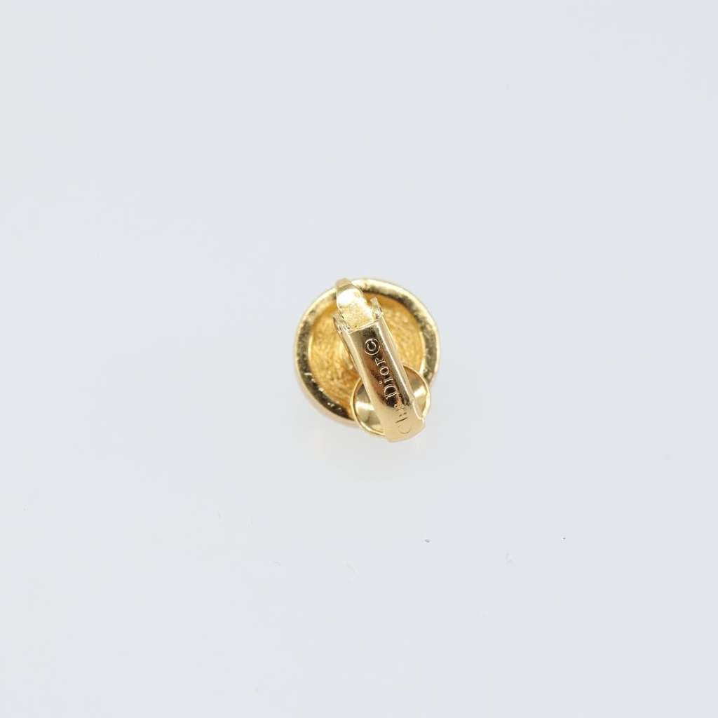 Christian Dior Vintage clip-on earrings Gold Metal Good condition - Inside View