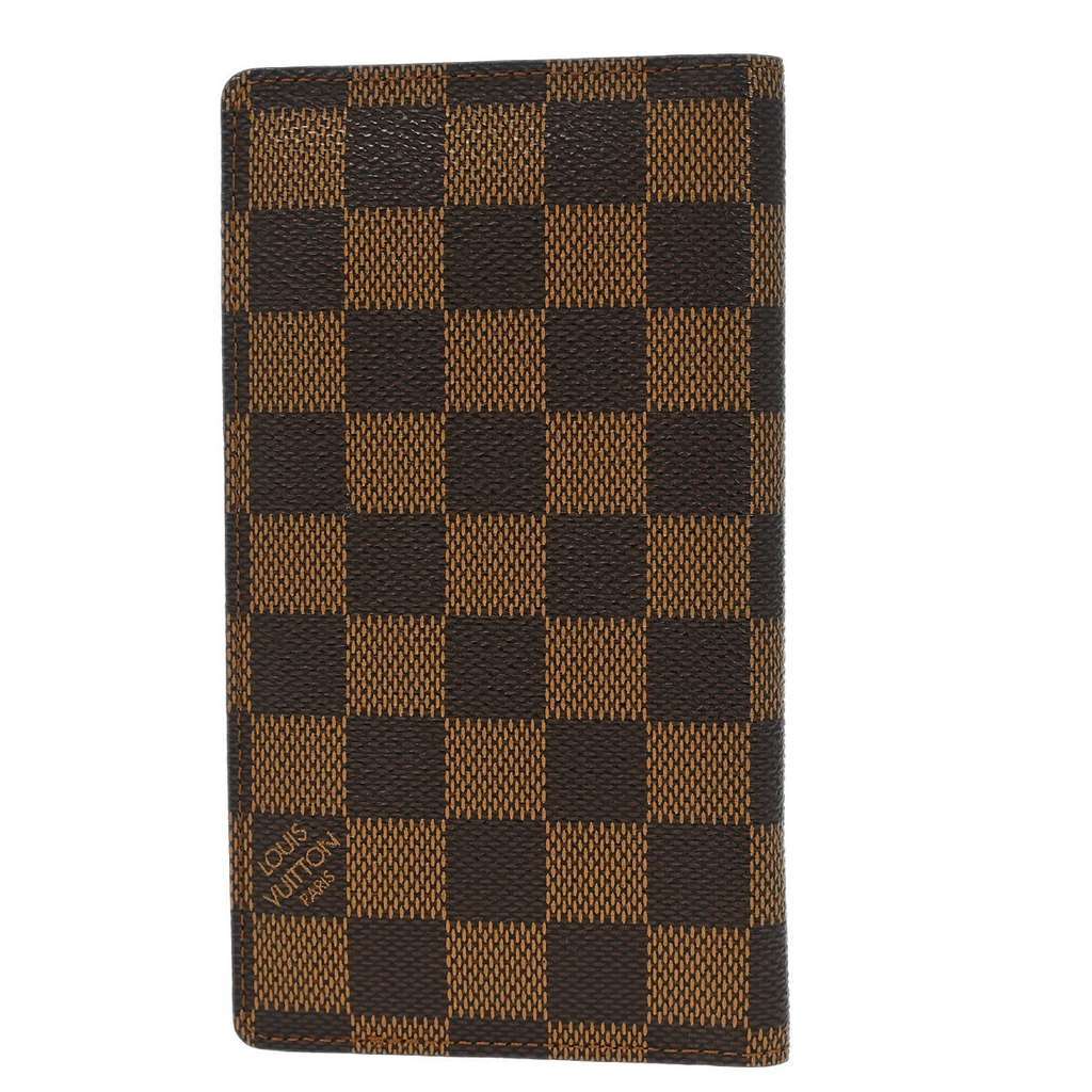Louis Vuitton Porte Valeurs Checkbook Wallet Brown Canvas Good condition - Back View