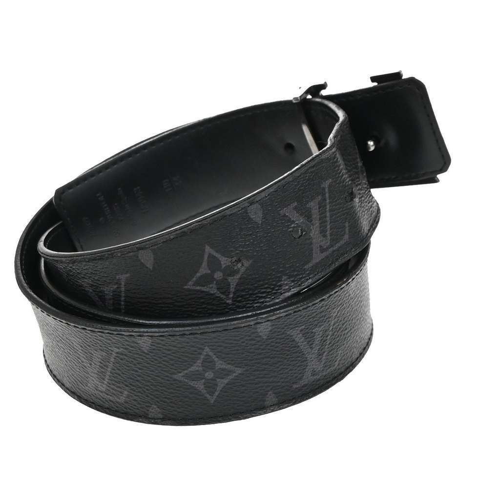 Louis Vuitton LV Initiales Belt Black Canvas Good condition - Inside View