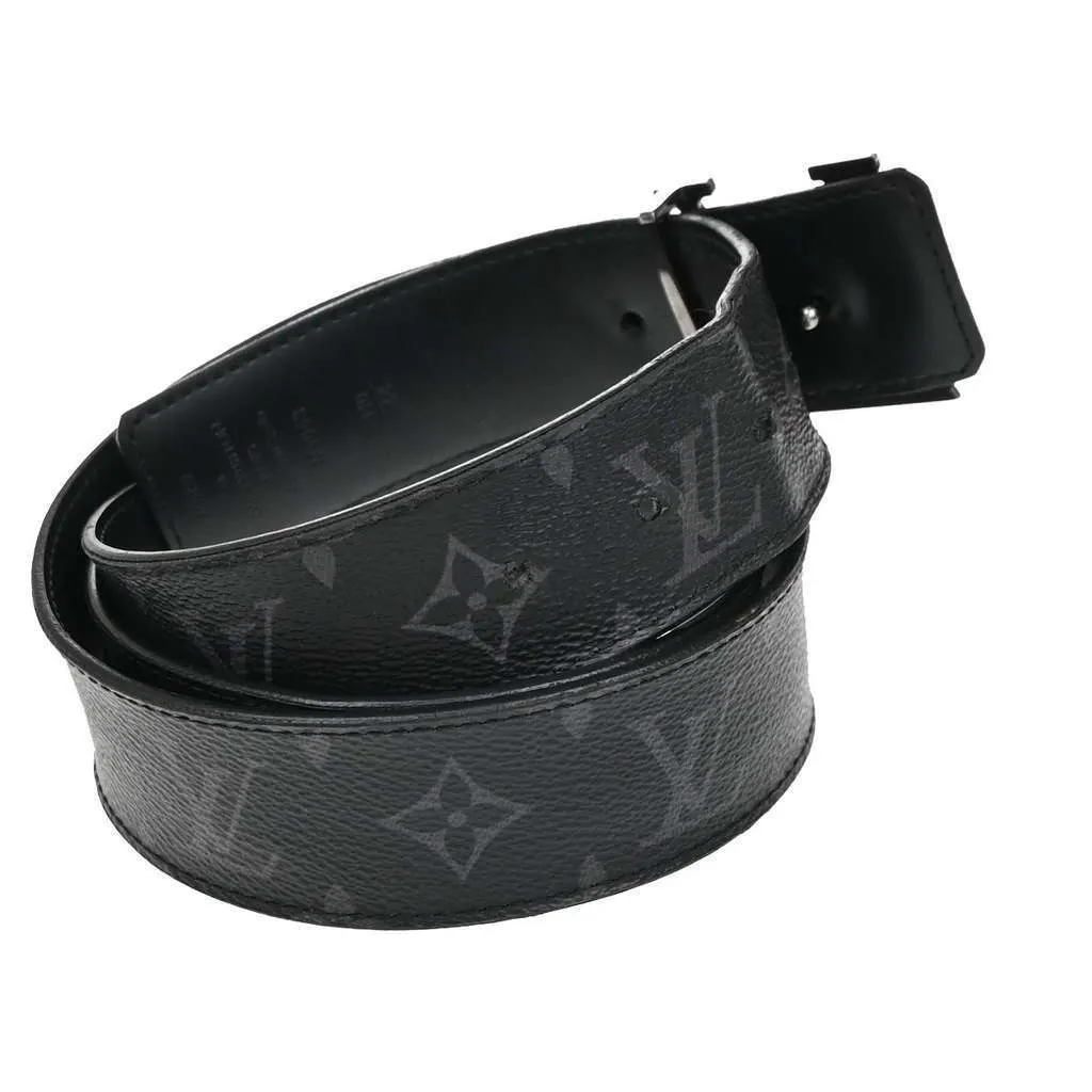 Louis Vuitton LV Initiales Belt Black Canvas Good - Inside View