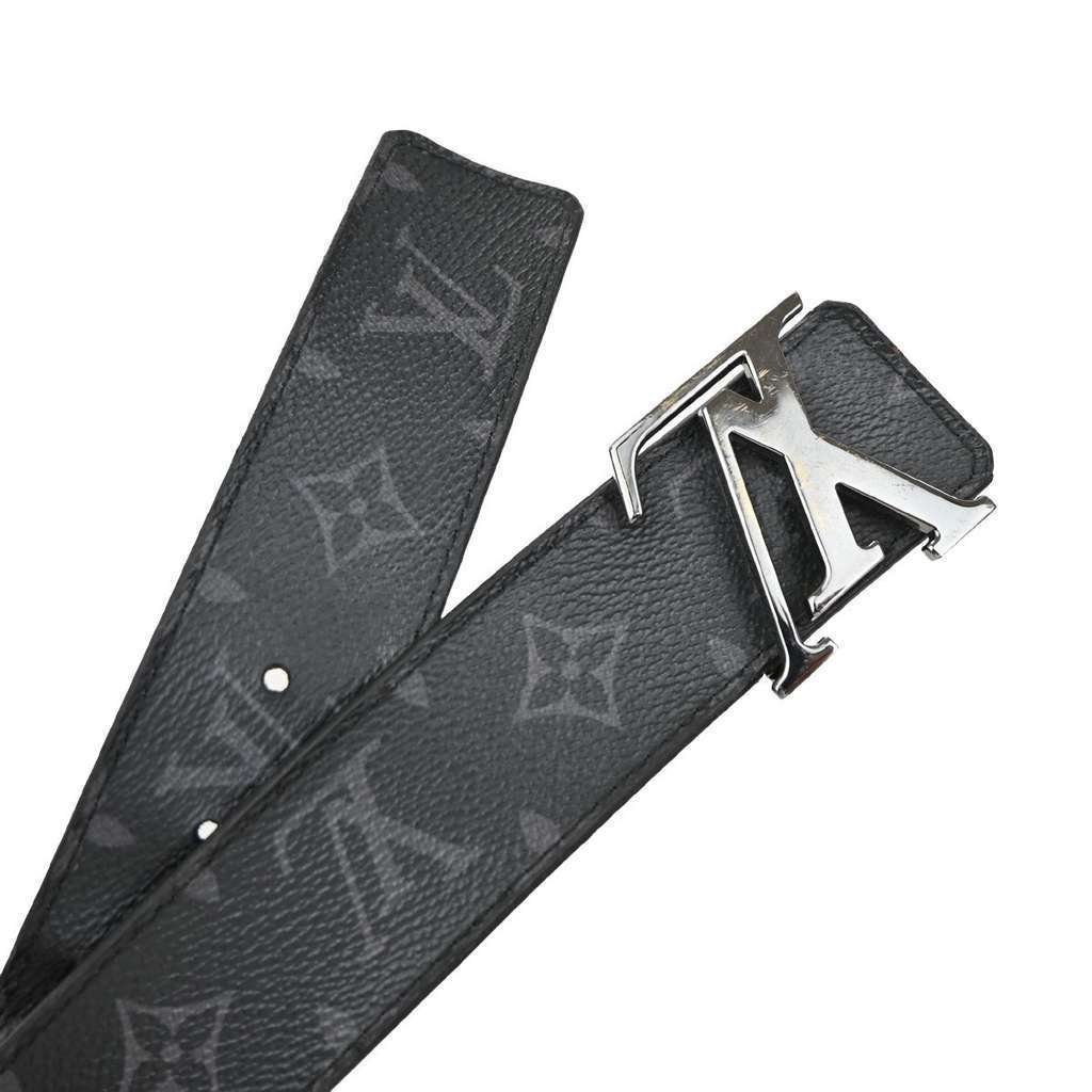 Louis Vuitton LV Initiales Belt Black Canvas Good condition - Model View