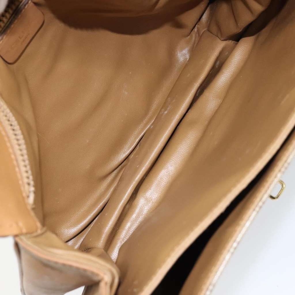 Celine Macadam Shoulder Bag Beige Canvas Good condition - Box View