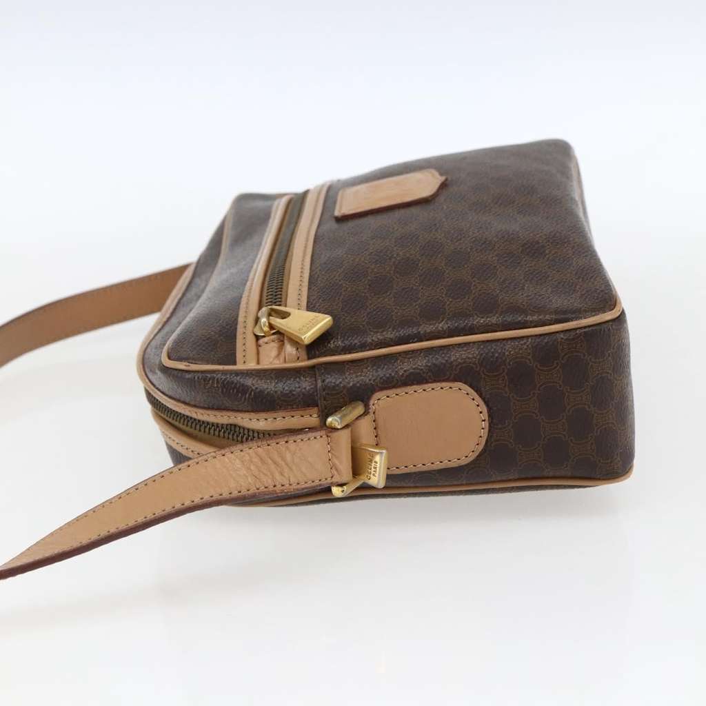 Celine Vintage Macadam Shoulder Bag Brown Canvas Good condition - Inside View