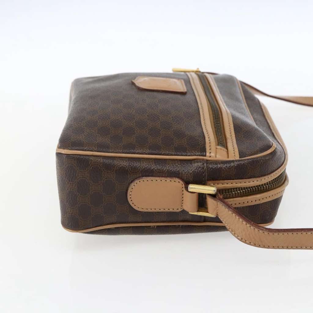 Celine Vintage Macadam Shoulder Bag Brown Canvas Good condition - Model View