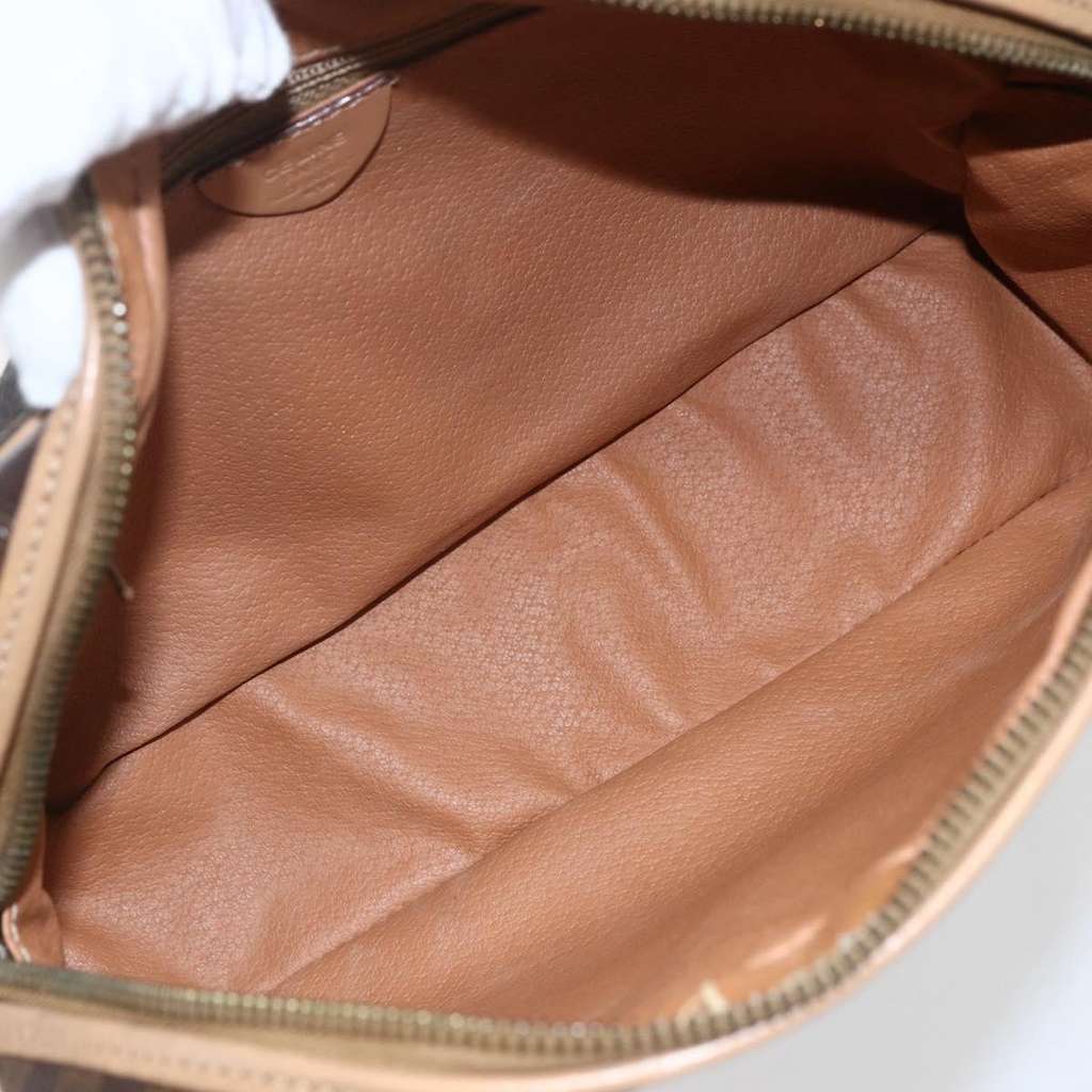 Celine Vintage Macadam Shoulder Bag Brown Canvas Good condition - Box View