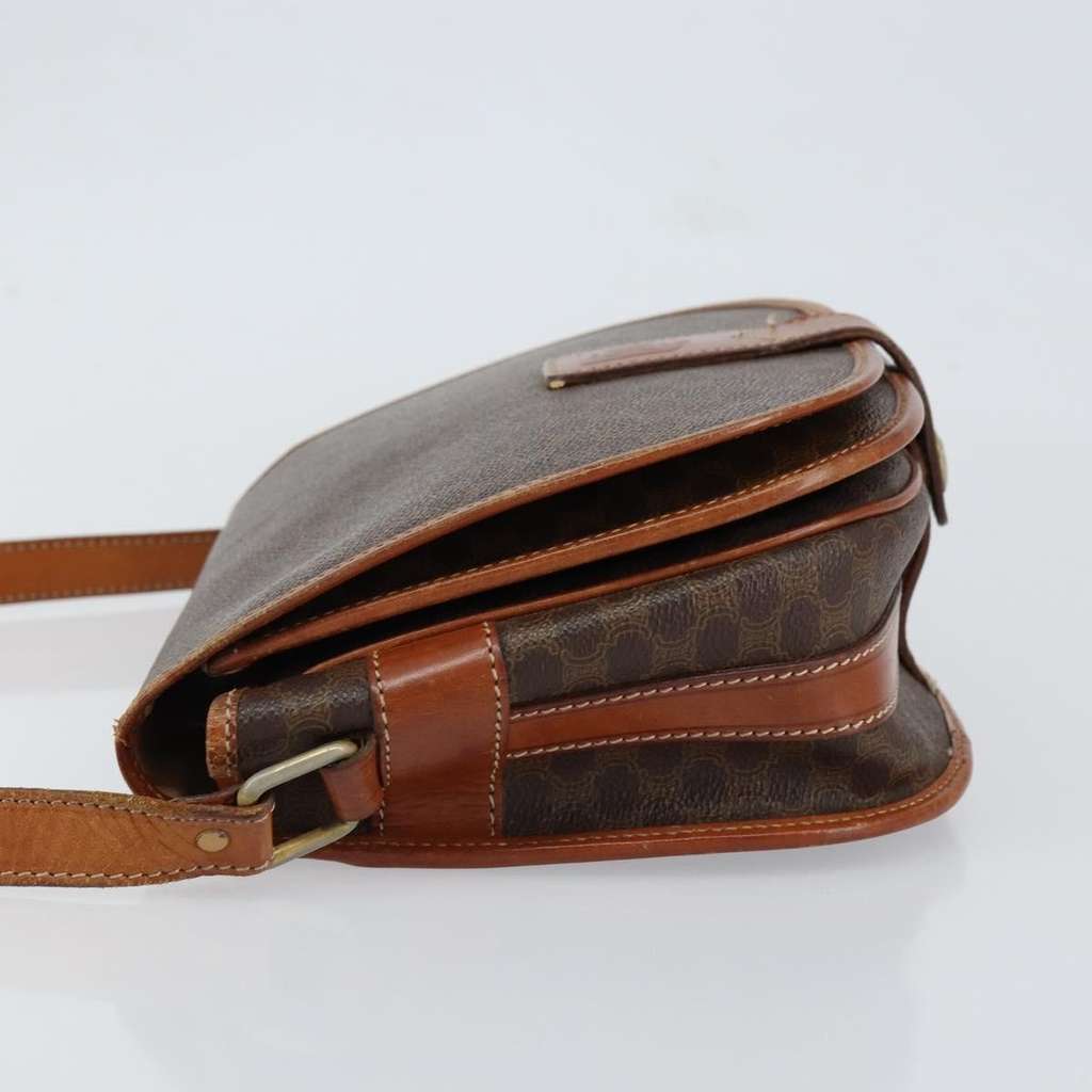 Celine Vintage Macadam Shoulder Bag Brown Canvas Good condition - Model View