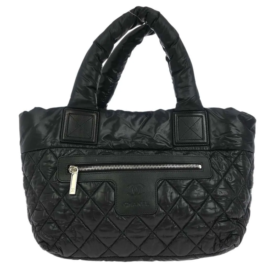 Chanel Coco Cocoon Reversible Tote Black Good - Front View