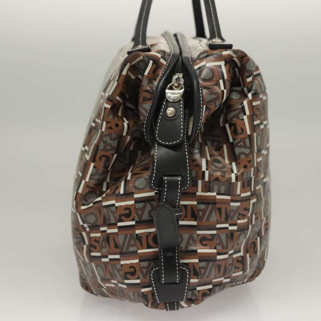 Salvatore Ferragamo Vintage Handbag Brown Canvas Good condition - Model View