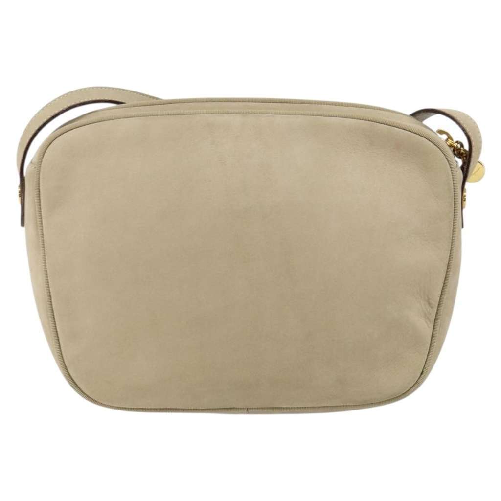 Salvatore Ferragamo Vala Shoulder Bag Beige Suede Good condition - Back View