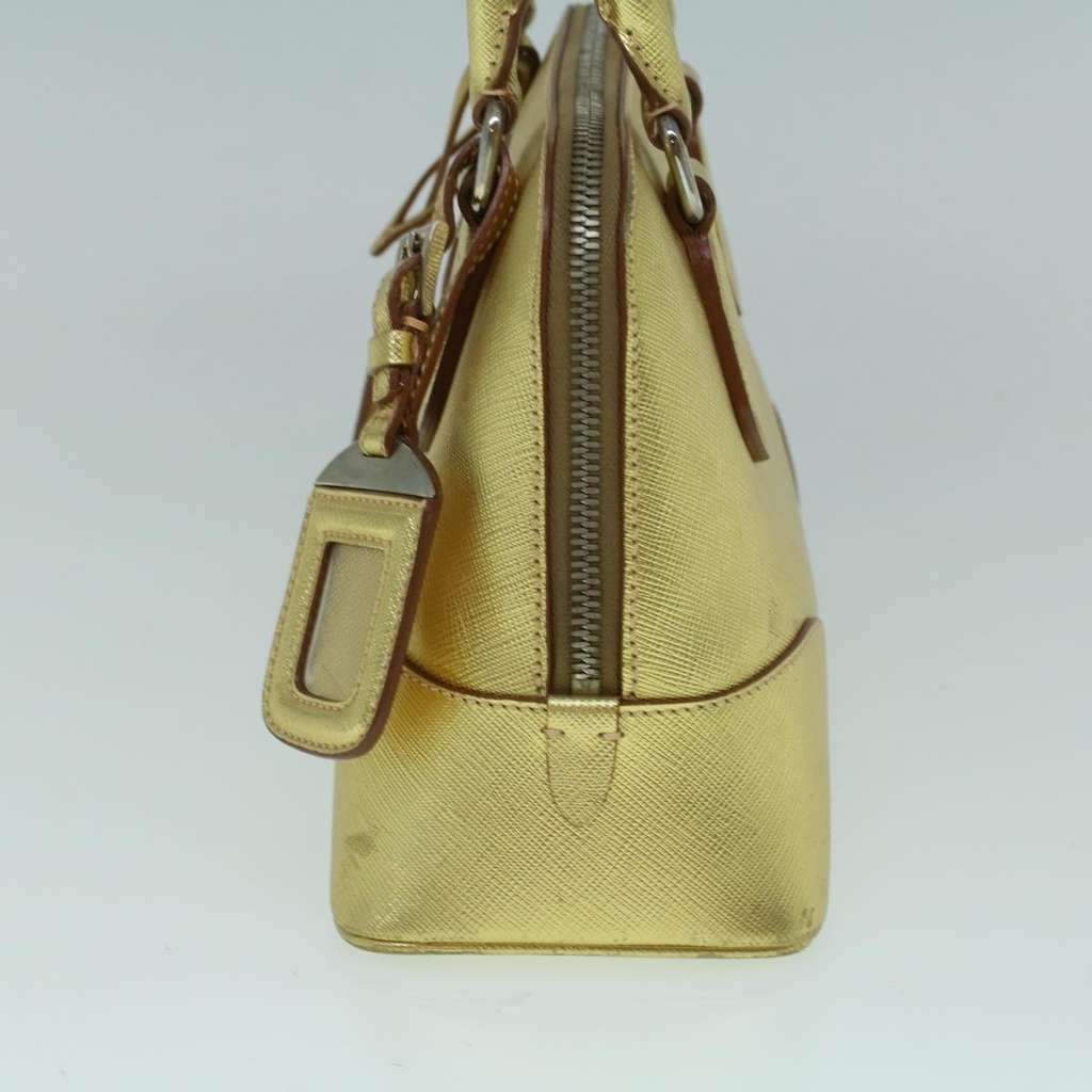 Prada Promenade Bag Gold Leather Good condition - Model View