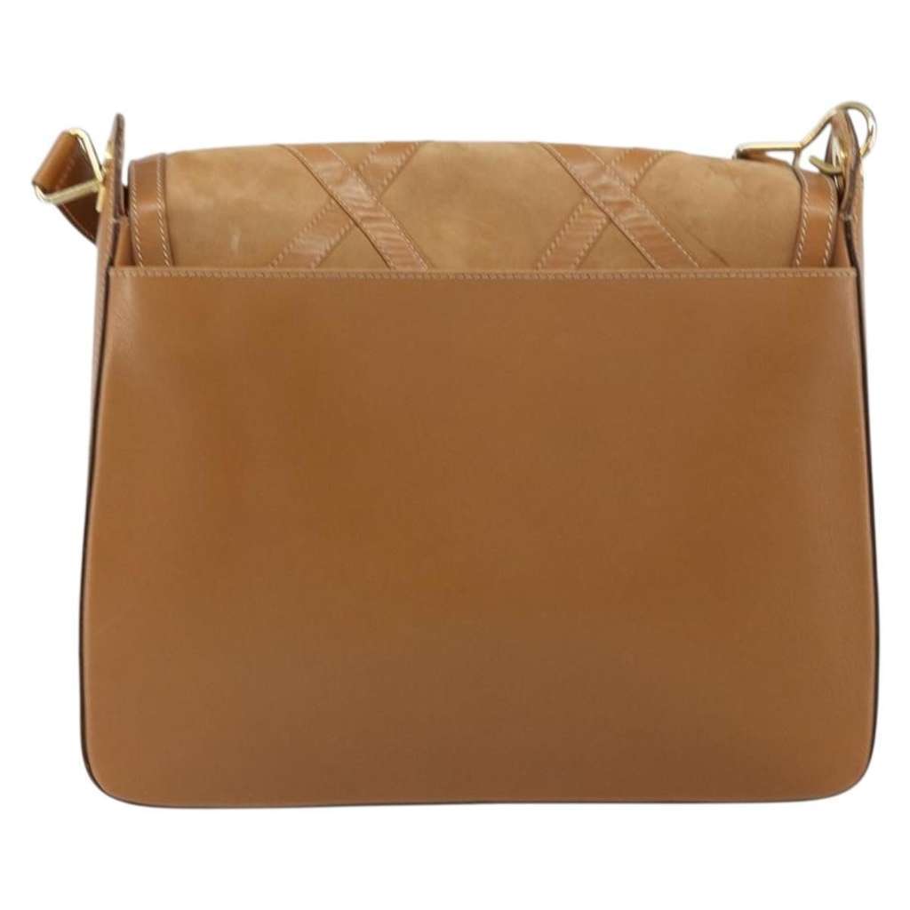 Celine Vintage Shoulder Bag Brown Suede Good condition - Back View