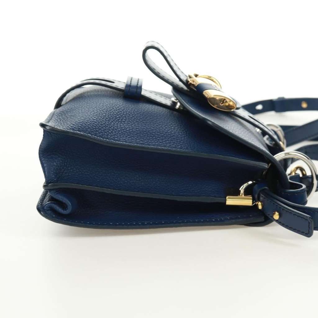 Chloe Aby Day Bag Blue Leather Good condition - Model View