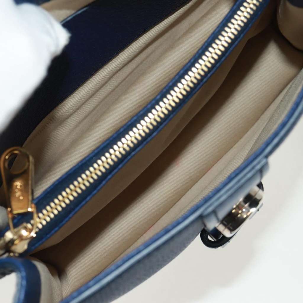 Chloe Aby Day Bag Blue Leather Good condition - Box View