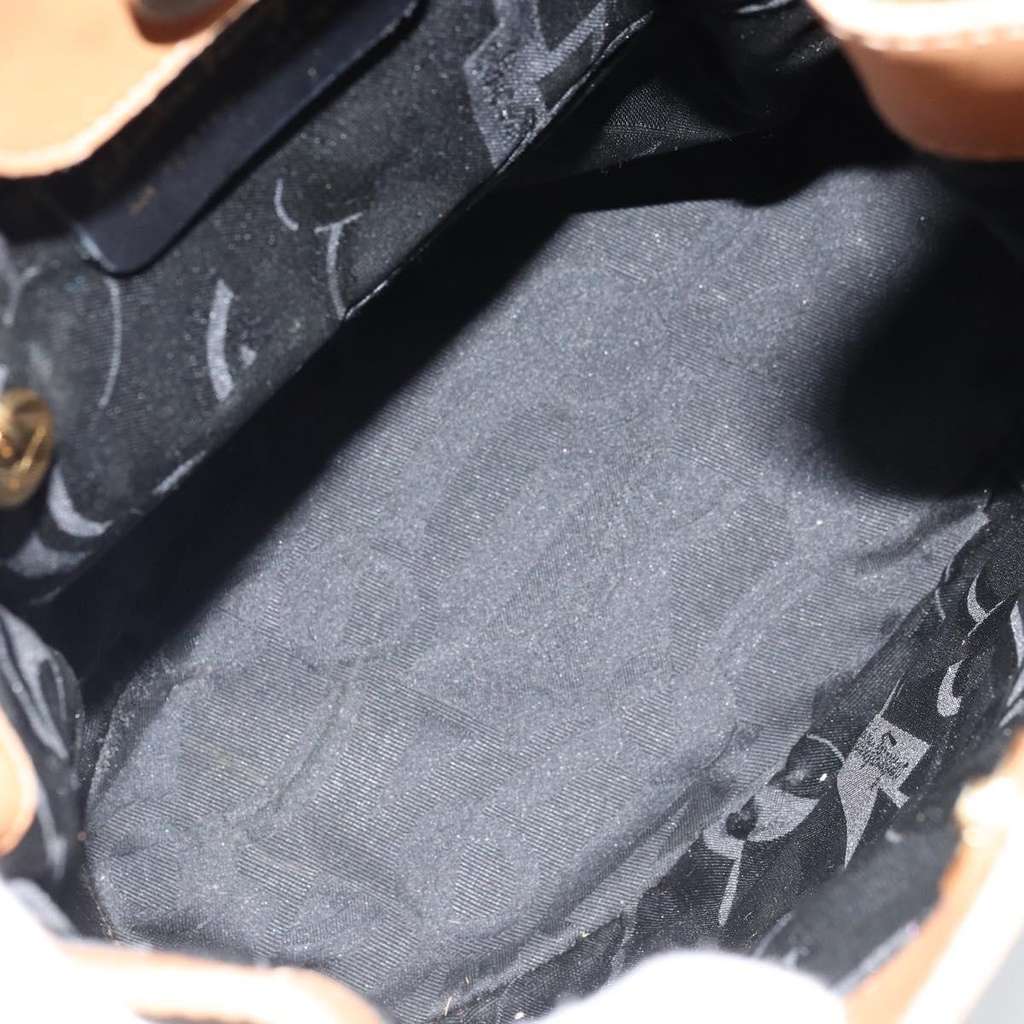 Salvatore Ferragamo Gancini Shoulder Bag Beige Leather Fair condition - Box View